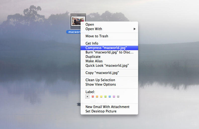 Create zip file on macbook pro